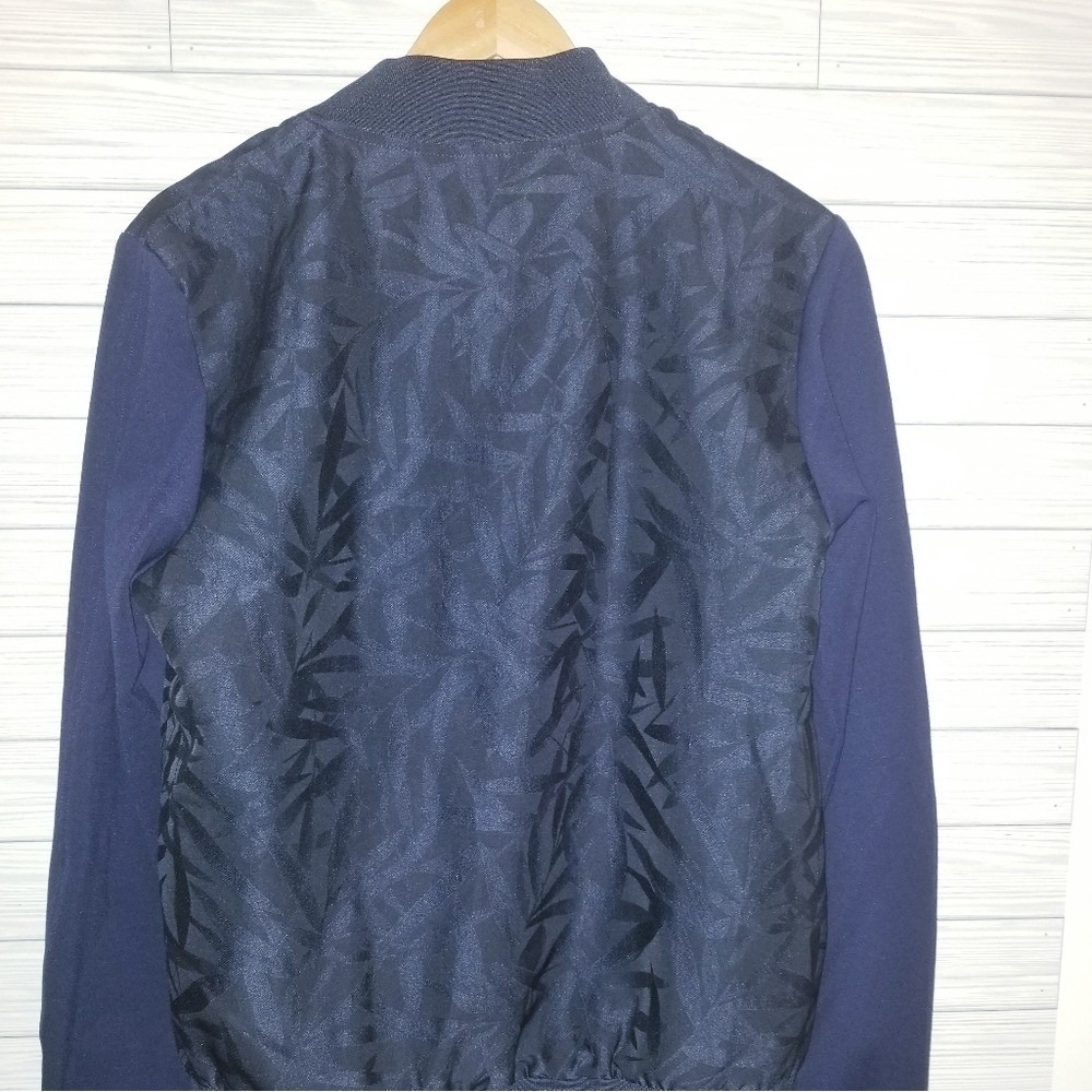 Scotch & Soda Bomber Jacket Men's M Jaquard Amsterdam Couture Varsity Navy Black - Picture 11 of 11